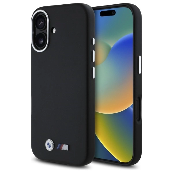 BMW Mobilskal till iPhone 16 Smooth Full Wrapped Metal - Svart | 2353 | AlltMobil