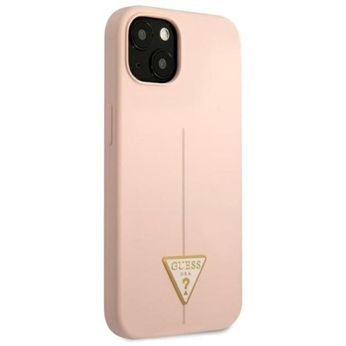 Guess - Guess iPhone 13 mini Skal Silicone Triangle - Rosa