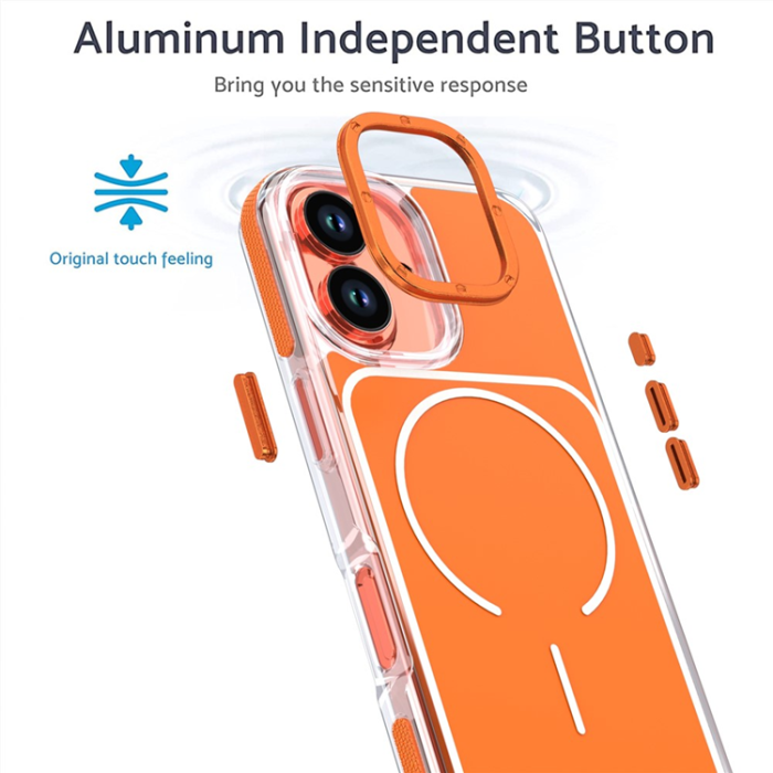 A-One Brand - iPhone 17 Mobilskal MagSafe Dual Färg Shockproof - Orange