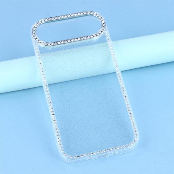 A-One Brand - iPhone Air Mobilskal Rhinestone Edge - Glitter Transparent