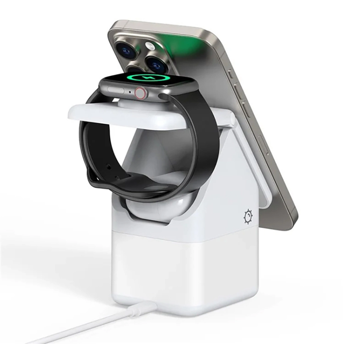 DUZZONA - Duzzona 4-in-1 Trådlös Laddare Magsafe iPhone, Apple Watch, AirPods W20 15W