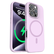 A-One Brand - iPhone 16 Pro Max Mobilskal Magsafe Liquid Silicone - Lila