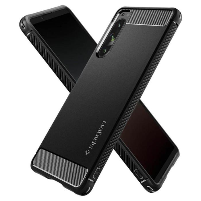 UTGATT - Spigen Sony Xperia 5 IV Skal Matte Rugged Armor - Svart