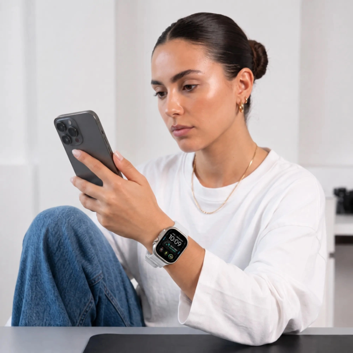 Tech-Protect - Tech-Protect Armband För Apple Watch (44/45/46/49mm) Silikon Line - Lunar Grå