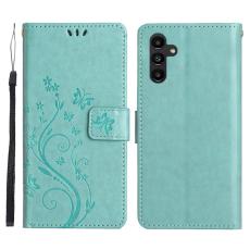 OEM - Samsung Galaxy S26+ Pl&aring;nboksfodral Konstl&auml;der Blomma Pr&auml;gling - Bl&aring;