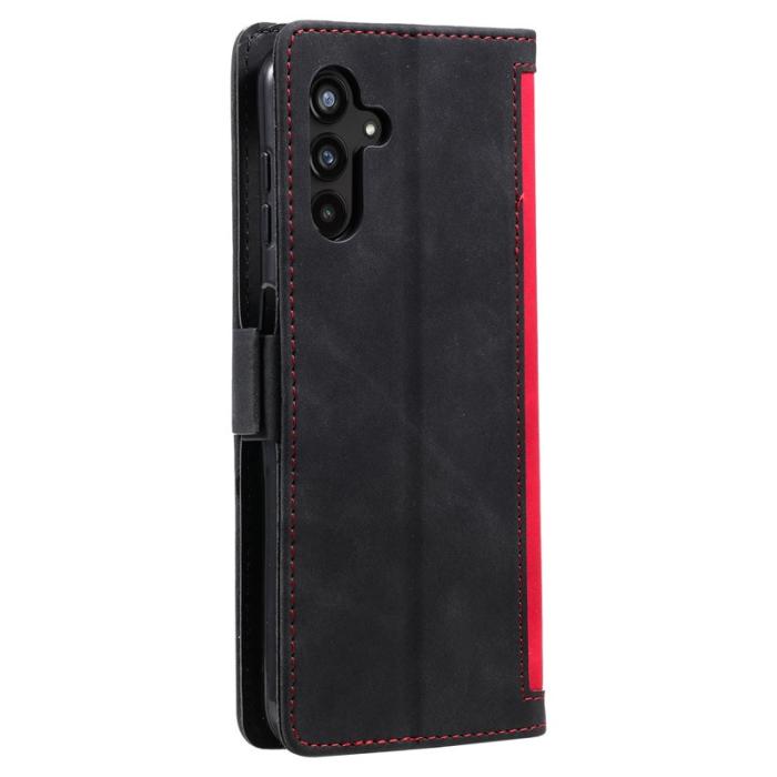 OEM - Samsung Galaxy S26+ Plånboksfodral RFID-Skydd Konstläder Ställ - Röd