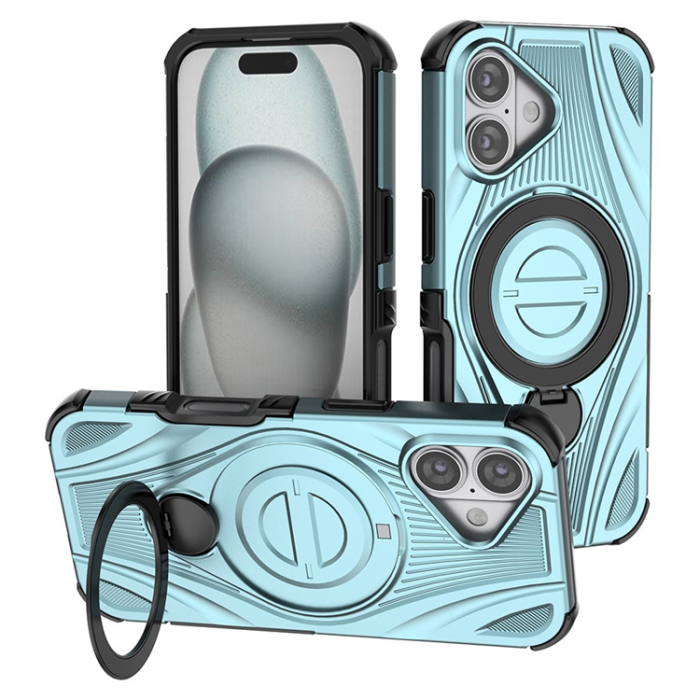 A-One Brand - iPhone 17 Mobilskal MagSafe Magnetic Kickstand - Baby Blå