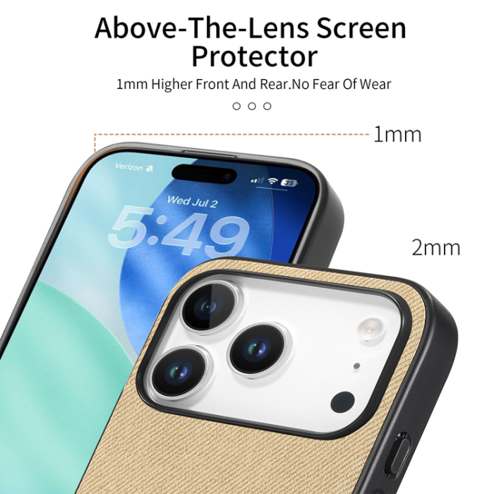 A-One Brand - iPhone 17 Pro Mobilskal Trasa Läder - Khaki