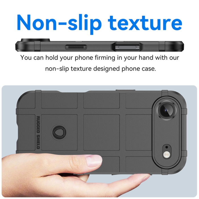 A-One Brand - iPhone Air Mobilskal Grid Design Scratch-Proof Soft TPU - Svart