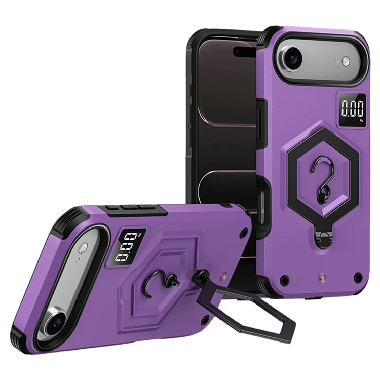 Mobilskal För iPhone Air Hexagonal Kickstand med Hook (Lila) | 2353 | AlltMobil