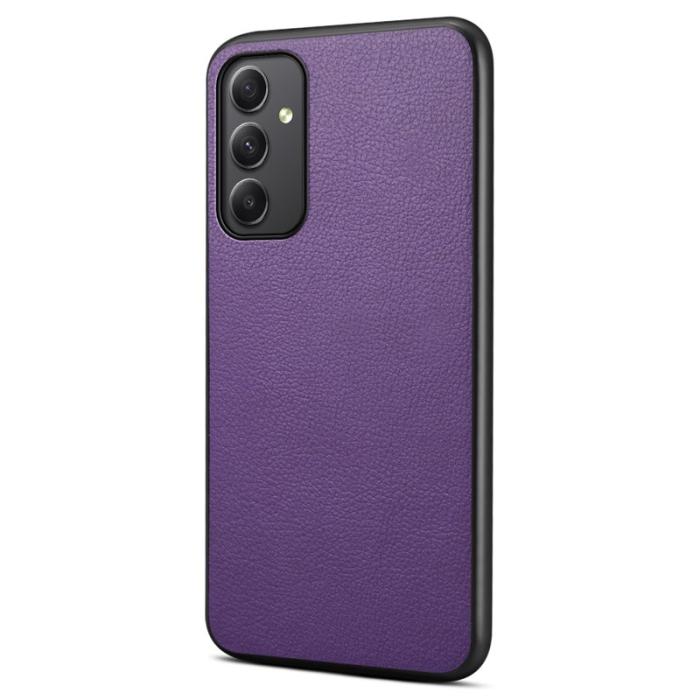OEM - Samsung Galaxy A35 5G Skal Äkta Läder Anti-Scratch - Lila