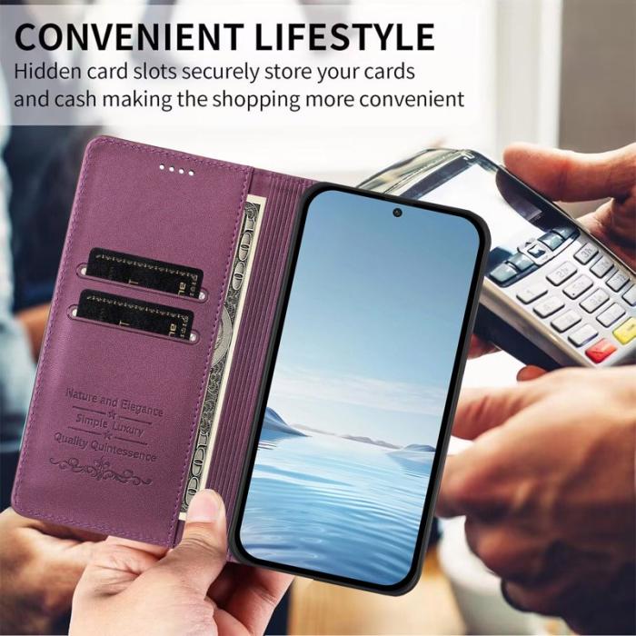 OEM - Plånboksfodral för Samsung Galaxy S26 Plus Konstläder RFID - Lila