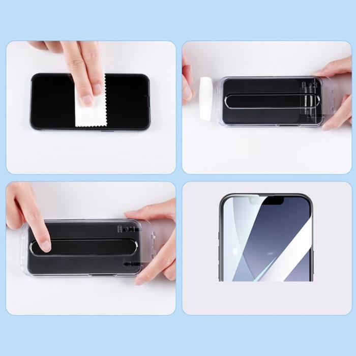 Joyroom - Joyroom iPhone 14 Pro Max Härdat Glas Skärmskydd Mounting kit