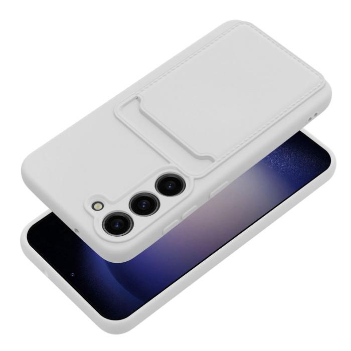 OEM - Skal med Kortfack för Samsung S23 vit