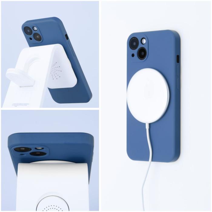 OEM - Silikon Magsafe Skal för iPhone 11 PRO i blått med magnetiskt lock.