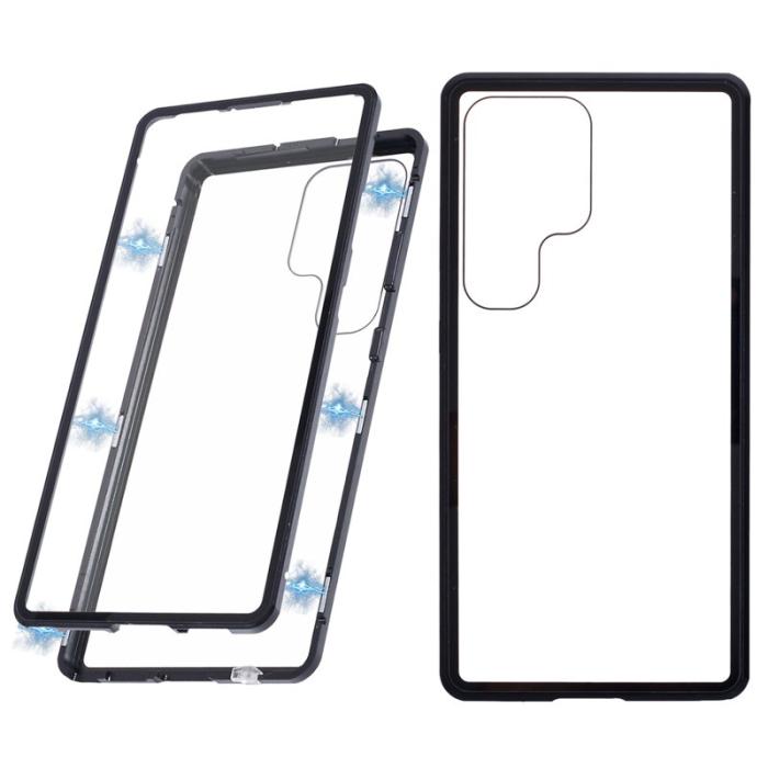 OEM - Mobilskal för Samsung Galaxy S26 Ultra Dubbel-sidigt härdat glas - Svart