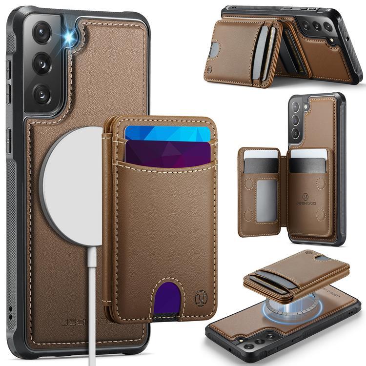 JEEHOOD Samsung Galaxy S21 FE 5G Fodral KonstLäder - Brun | 2353 | AlltMobil