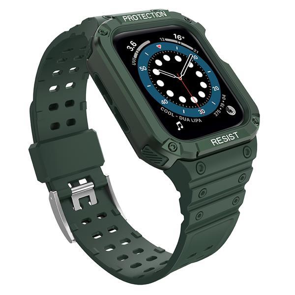 Armband kompatibelt med Apple Watch 4/5/6/7/SE (42/44/45mm) Grön | 5123 | AlltMobil
