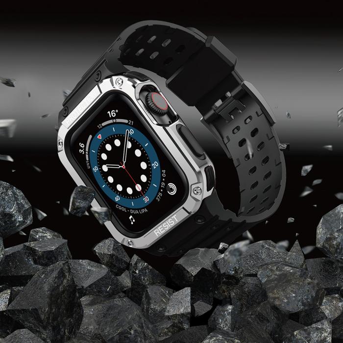 Ruhtel - Armband kompatibelt med Apple Watch 4/5/6/7/SE (40/41/38mm) Svart