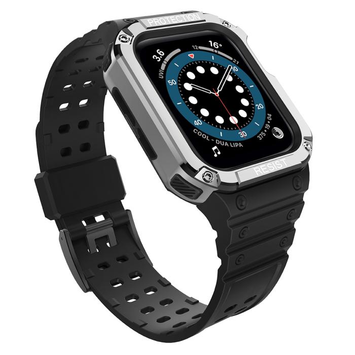 Ruhtel - Armband kompatibelt med Apple Watch 4/5/6/7/SE (40/41/38mm) Svart