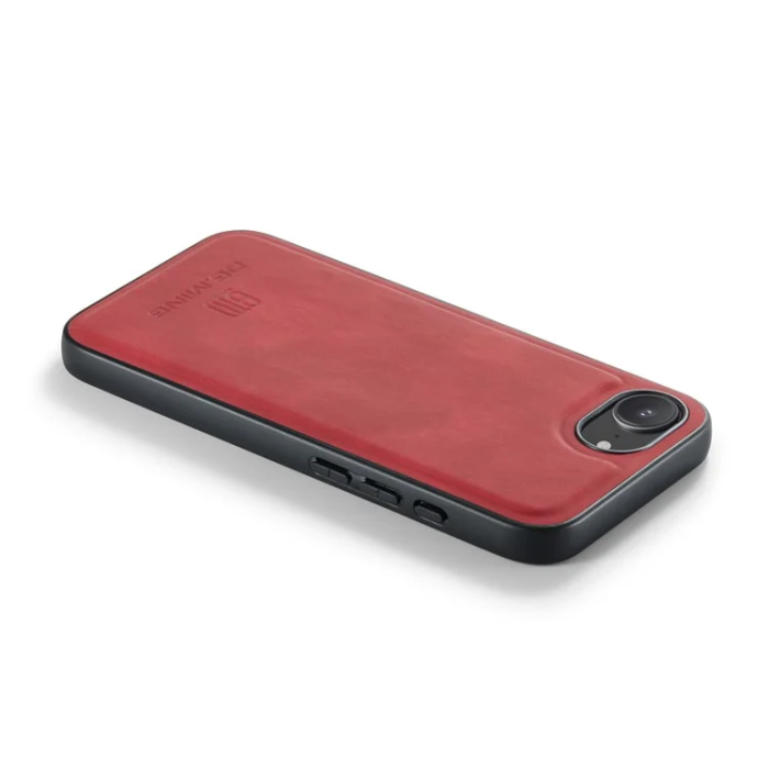 DG.MING - DG.MING iPhone 16e Mobilskal Hybrid Läder - Röd
