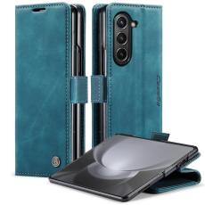 Caseme - CASEME 013 Wallet Leather Case f&ouml;r Samsung Galaxy Z Fold5 - Bl&aring;