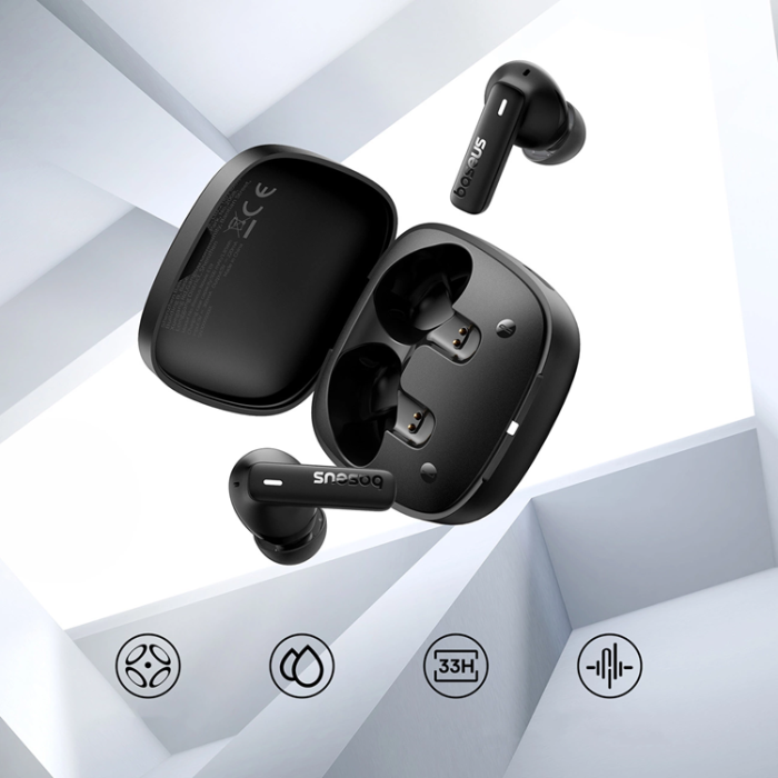 BASEUS - Baseus TWS In-Ear Hörlurar Bowie E19 - Svart