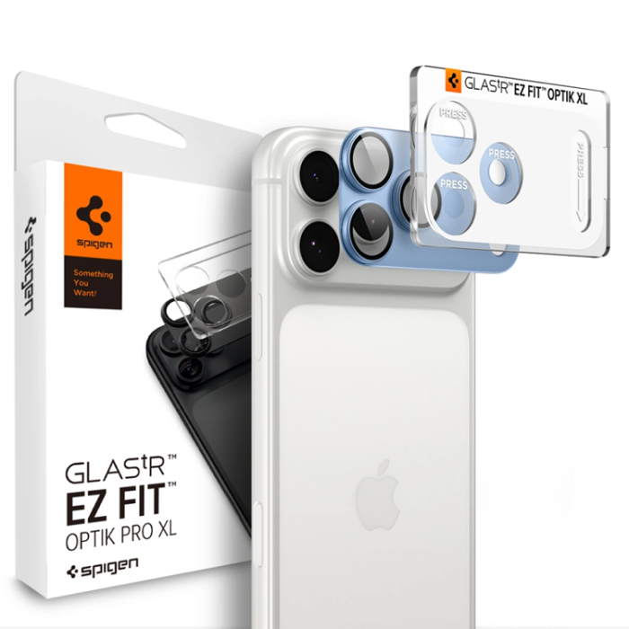 Spigen - Spigen Härdat Glas Kameraskydd för iPhone 18 Pro EZ Fit - Ljusblå