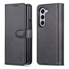 AZNS - AZNS Samsung Galaxy Z Fold5 Pl&aring;nboksfodral Konstl&auml;der - Svart