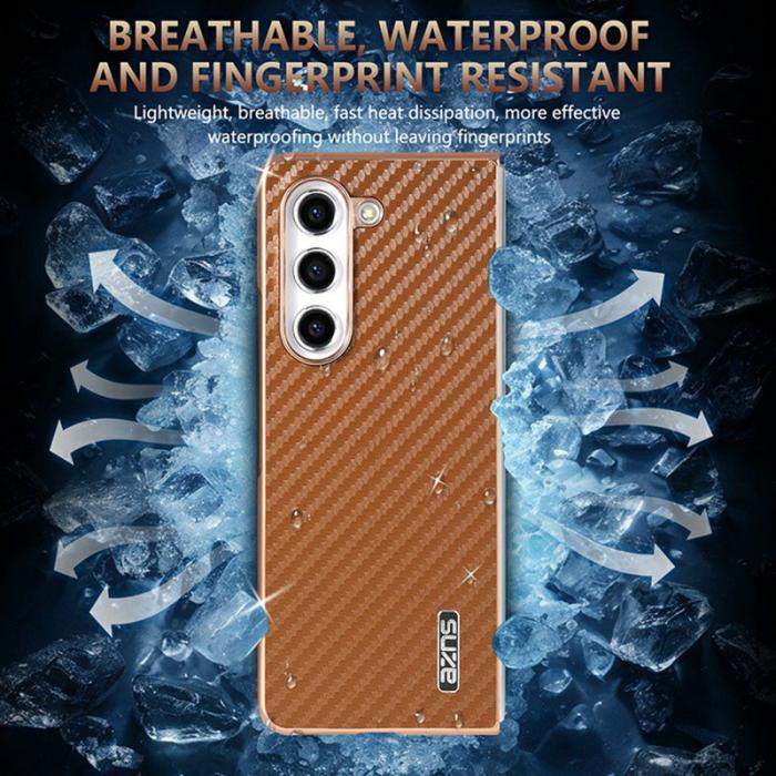 AZNS - AZNS Samsung Galaxy Z Fold5 Fodral PU+TPU - Svart