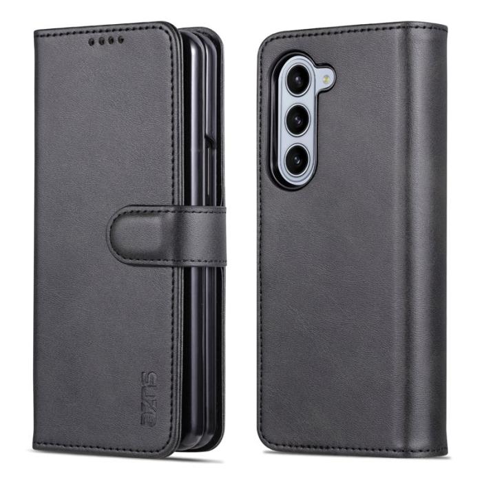 AZNS - AZNS Samsung Galaxy Z Fold5 Plånboksfodral Konstläder - Svart