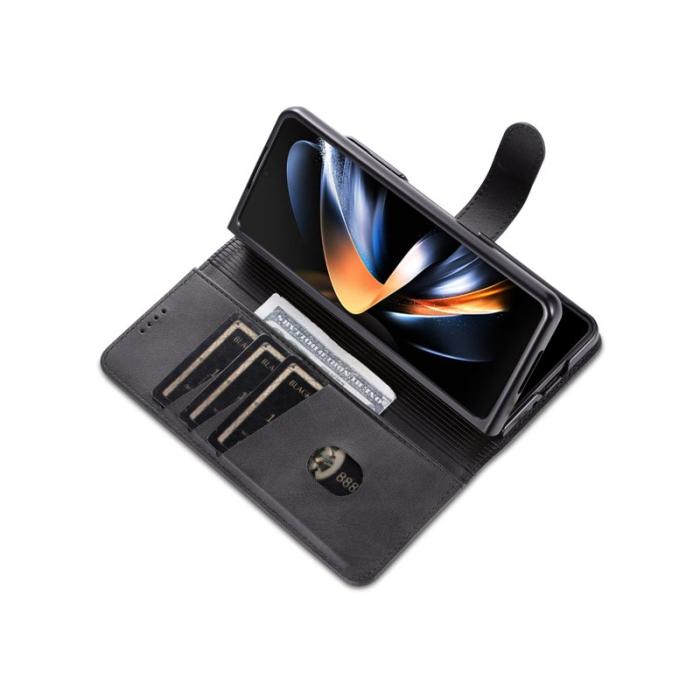 AZNS - AZNS Samsung Galaxy Z Fold5 Plånboksfodral Konstläder - Svart