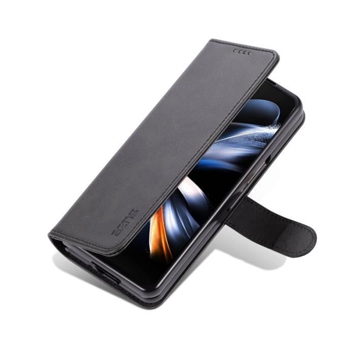 AZNS - AZNS Samsung Galaxy Z Fold5 Plånboksfodral Konstläder - Svart