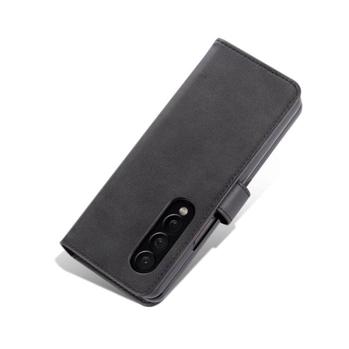 AZNS - AZNS Samsung Galaxy Z Fold5 Plånboksfodral Konstläder - Svart