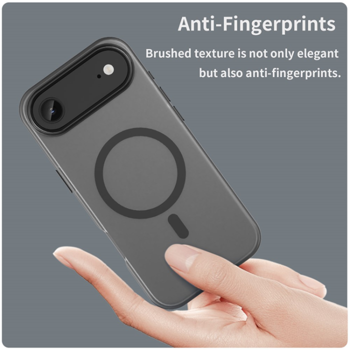 A-One Brand - iPhone 17 Air Mobilskal MagSafe Slim Matte Translucent - Svart