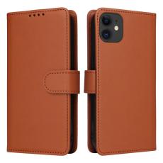 BETOPNICE - BETOPNICE iPhone 11 Pl&aring;nboksfodral Magnetiskt Detachable Konstl&auml;der - Brun