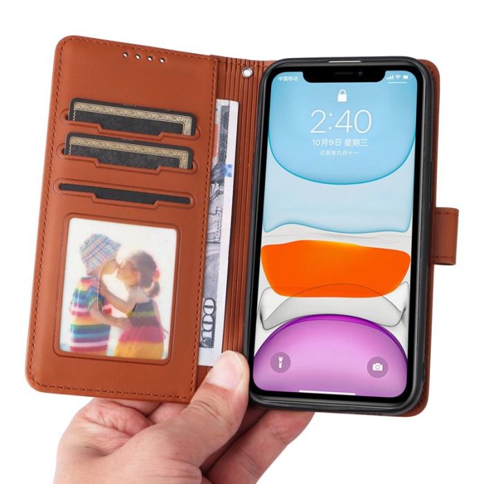 BETOPNICE - BETOPNICE iPhone 11 Plånboksfodral Magnetiskt Detachable Konstläder - Brun