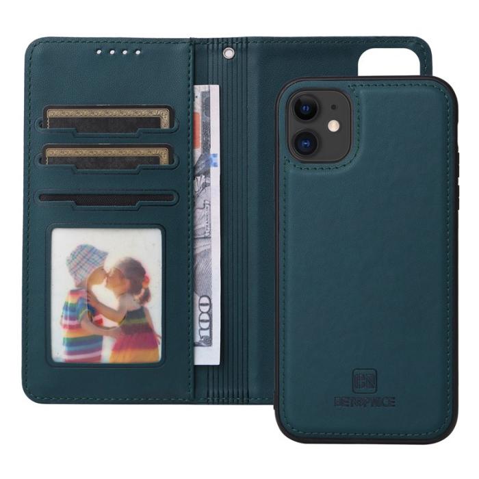 BETOPNICE - BETOPNICE iPhone 11 Plånboksfodral Magnetiskt Detachable Konstläder - Blå