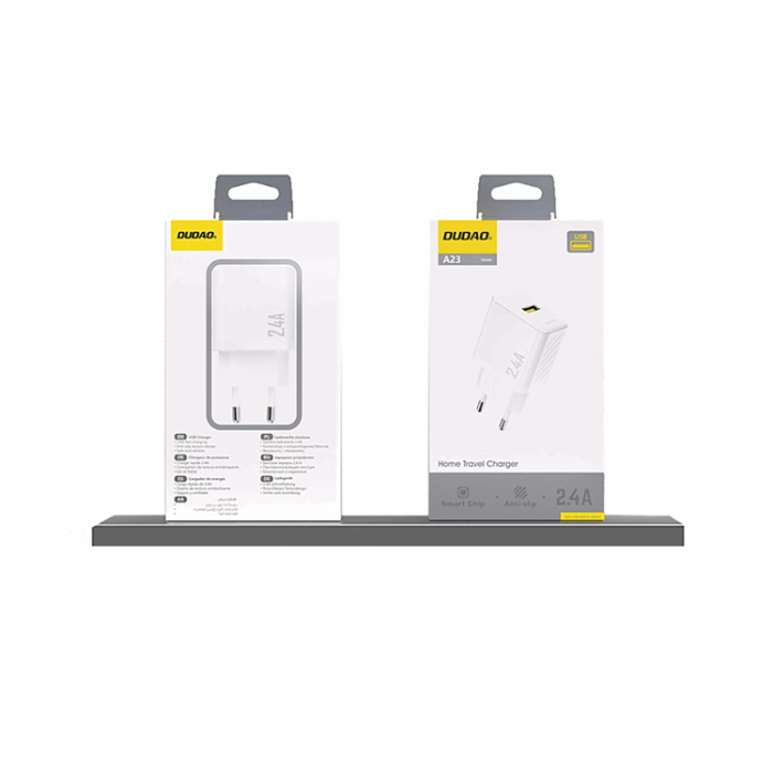 Dudao - Dudao Väggladdare A23 2.4A USB-A - Vit
