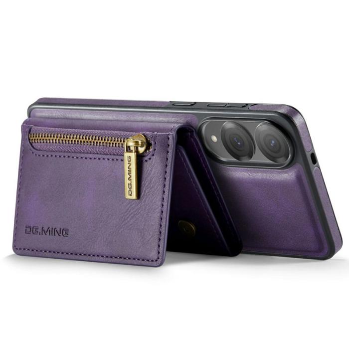 DG.MING - DG.MING Konstläder Plånboksfodral för Samsung Galaxy S25 Edge Lila