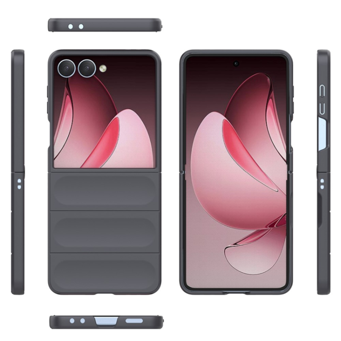 A-One Brand - Galaxy Z Flip 7 Mobilskal Anti-Drop TPU Rugged - Mörkgrå
