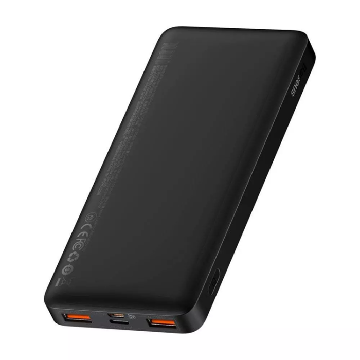 BASEUS - Baseus Digital Display Snabbladdare 10000mAh 20W - Svart
