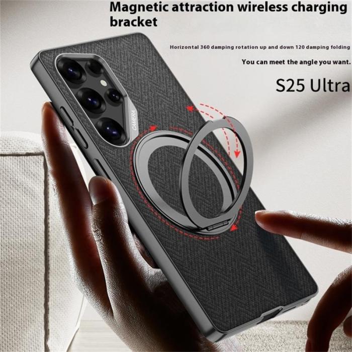 GKK - GKK Samsung Galaxy S25 Ultra Fodral - PC + TPU + Tyg - Svart