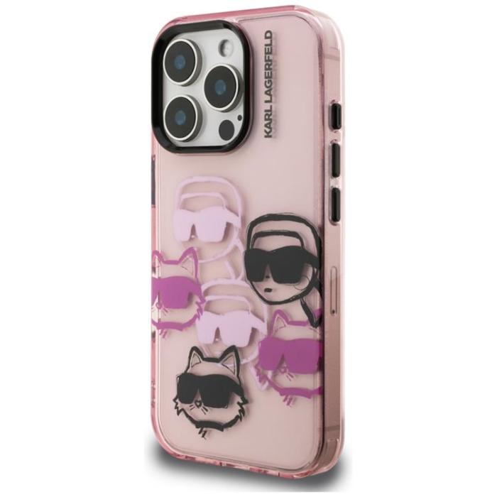 KARL LAGERFELD - Karl Lagerfeld iPhone 16 Pro Mobilskal IML Multi K&C Head - Rosa