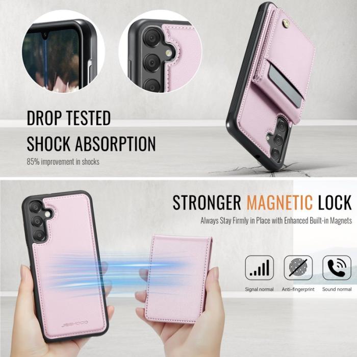 JEEHOOD - JEEHOOD J06 Konstläder fodral till Samsung Galaxy A16 5G/4G - Rosa
