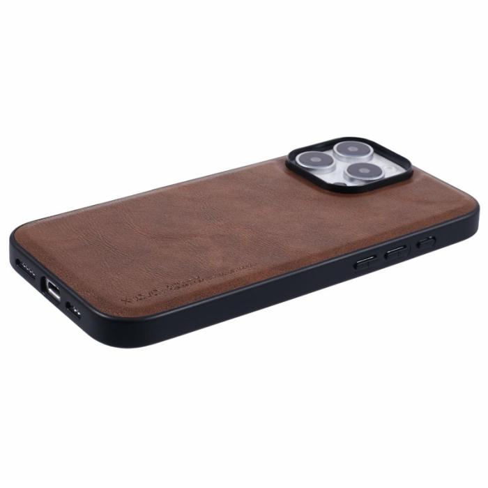 X-Level - X-LEVEL Bojue-3 Mobilskal till iPhone 16 Pro Max i Läder - Brun