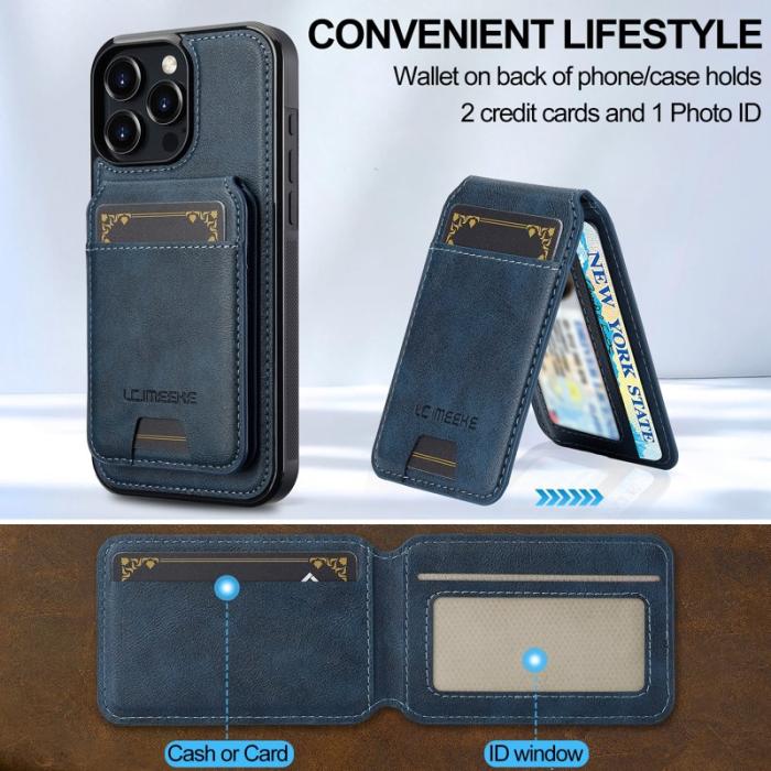 LC.imeeke - LC.IMEEKE L3 iPhone 16 Pro Fodral KonstLäder - Blå