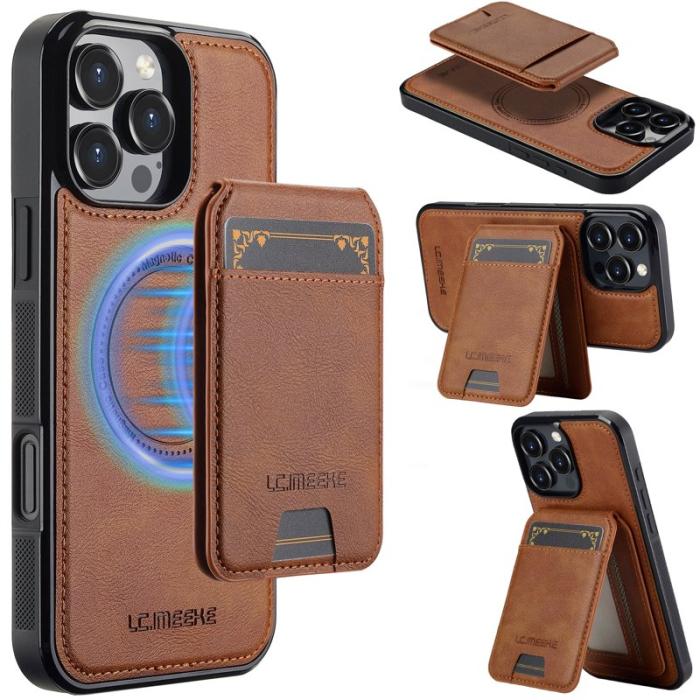 LC.imeeke - LC.IMEEKE L3 iPhone 16 Pro Fodral KonstLäder - Brun