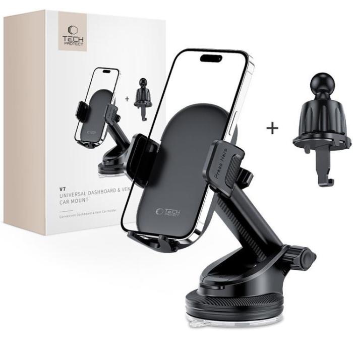 Tech-Protect - Tech-Protect Mobilhållare Instrumentbräda Universal V7 - Svart