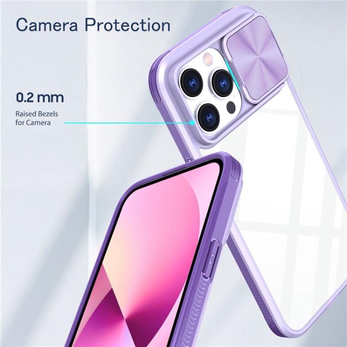 OEM - iPhone 14 Pro Skal Camera Slider - Lila